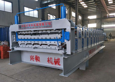 ประเทศจีน 4Ton Double Layer Roll Forming Machine With Carbon Steel 45 Rolling Material ผู้ผลิต