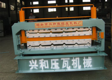 ประเทศจีน Automatic Double Deck Roll Forming Machine For Making Steel Roof Panel ผู้ผลิต
