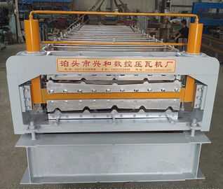 ประเทศจีน European Style Industrial Roofing Sheet Making Machine With PLC Control System ผู้ผลิต