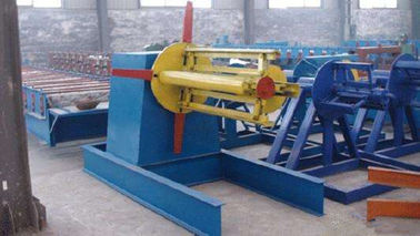 ประเทศจีน Computer Control Roll Forming Production Line 1.5KW Hydraulic Uncoiler Machine ผู้ผลิต