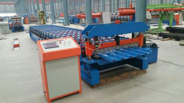 ประเทศจีน Full Automatic Roof Tile Cold Roll Forming Machines Double Color Steel Roll Forming Machine ผู้ผลิต
