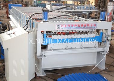 ประเทศจีน Corrugated Wall Panel Roll Forming Machine , Aluzinc Double Layer Roofing Sheet Roll Forming Machine ผู้ผลิต